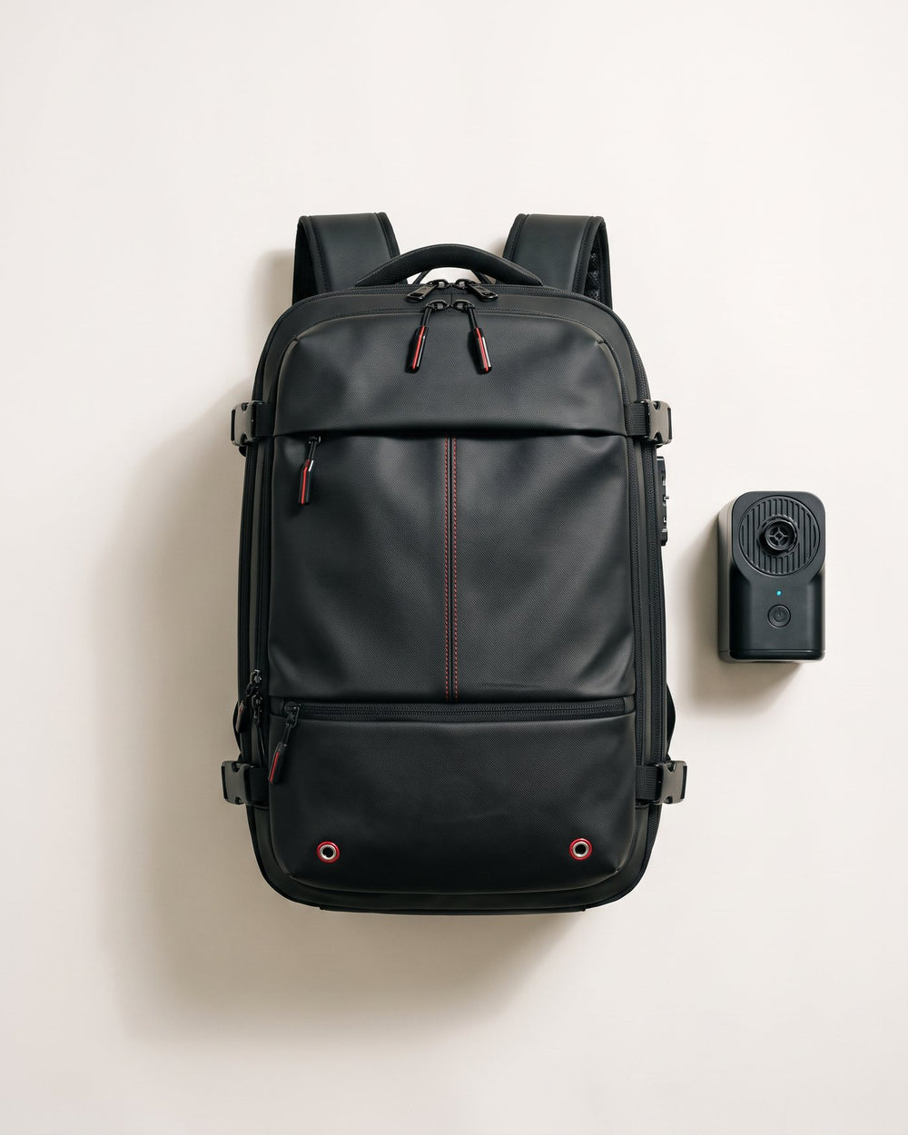 What ships in the box: the Atlas backpack and the electric compression pump