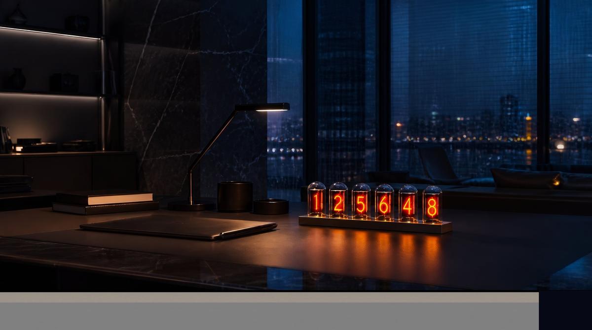 VANTA smart desk clock on a modern office desk